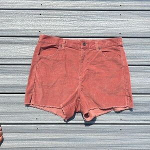 Aerie - Micro corduroy raw hem shorts -, elastic back - size L